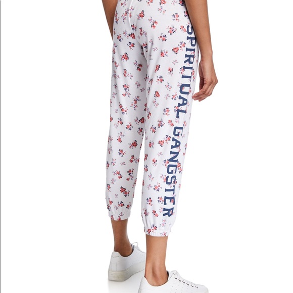 SPIRITUAL GANGSTER Floral Varsity Perfect Sweats